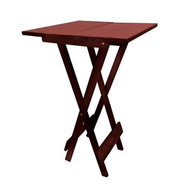 Imagem de Bistro De Madeira 60X60 Alto Quadrado Dobravel Imbuia