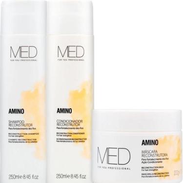 Imagem de Kit Med For You Amino Shampoo Condicionador E Mascara