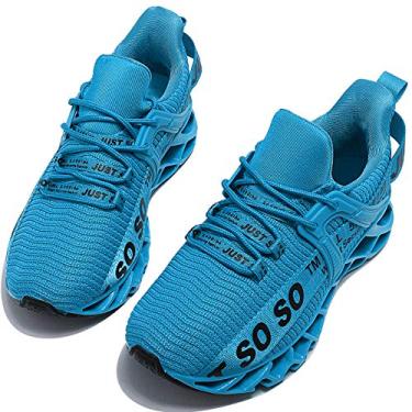 Imagem de JointlyCreating Tênis de corrida feminino, antiderrapante, leve, respirável, de malha, atlético, academia, esportes, caminhada, C-sky Blue, 8