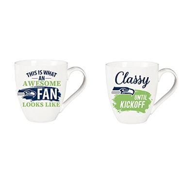 Imagem de Team Sports America Seattle Seahawks, copo de cerâmica O'Java conjunto de presente de 500 ml
