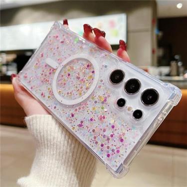 Imagem de Capa de carga brilhante brilhante para Samsung Galaxy S24 Ultra S24 Plus Airbag Capa transparente para Samsung S23 Ultra Soft Case, DuoCai SF, para Samsung S24Ultra