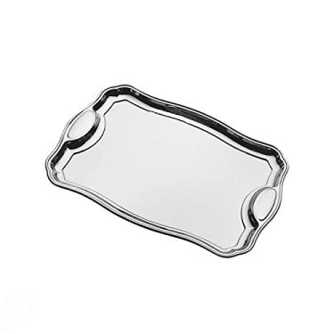 Imagem de Tramontina 61440350 Bandeja Retangular em Aço Inox com Alças, Prata, 34 X 24 cm