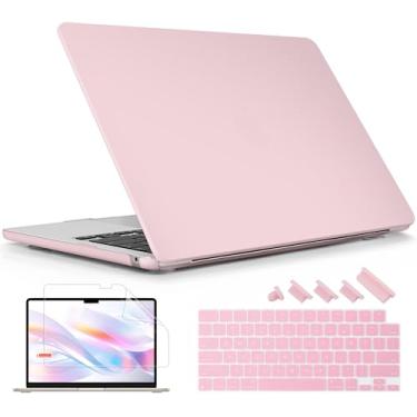 Imagem de Lepeoac Capa compatível com MacBook Air de 15 polegadas M4 A3241 M3 A3114 M2 A2941 2025 2024 2023 Releaes, capa rígida de plástico com capa de teclado e protetor de tela para Mac Air de 15,3