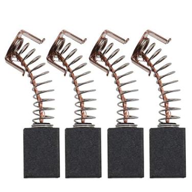Imagem de 2 pares de escovas de carbono para esmerilhadeira angular 12 x 8 x 5 mm compatível com peças de reposição para ferramentas elétricas WS125 Black & Decker G720