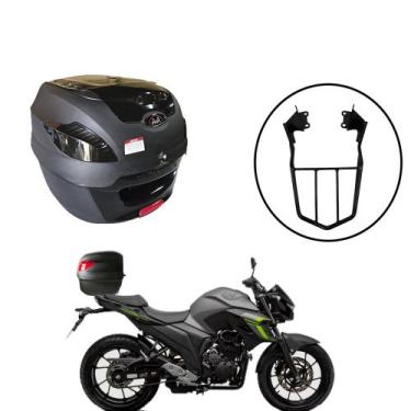 Imagem de Baú Bauleto 41 Litros Awa Pross + Bagageiro Fz25 18 - 23, Black