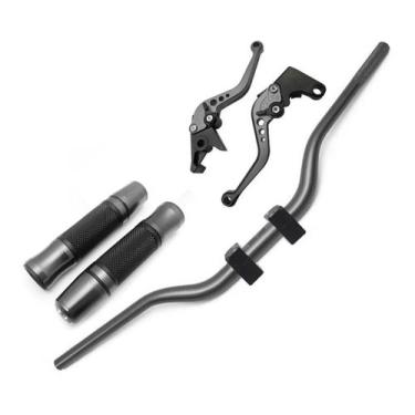 Imagem de Kit Guidão Alto Manopla Fechada Jupiter Manete Fazer250 Lander Tenere 