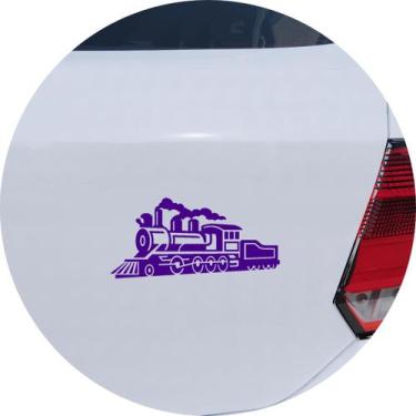 Imagem de Adesivo de Carro Trenzinho Locomotiva a Vapor - Cor Roxo - Melhor Ades