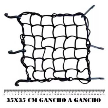 Imagem de Rede Capacete Moto 35 X 35 Gancho A Gancho - DNSA