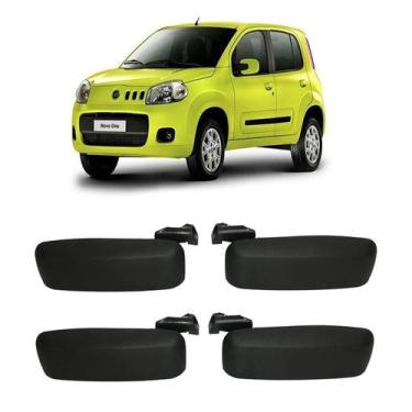 Imagem de Kit 4 Maçaneta Externa Porta Uno Vivace Way 2010 2011 2012 2013 2014 -