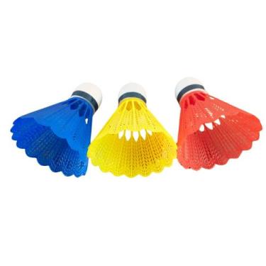 Imagem de Peteca de Badminton C/3 Petecas Coloridas - 1 Fit