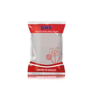 Imagem de Palitos Para Pirulito BWB Pequeno Cristal N 9 Cm C/ 100 Un. Bwb - TAMA
