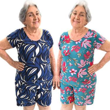 Imagem de Kit 2 Conjunto Senhora Plus Size Com Manga Feminino Versátil - Felicit