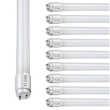 Imagem de Kit 10 Lâmpada Led Tubular 10w 60cm 6500k Elgin 900lm G13
