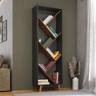 Imagem de Estante Multiuso para Livros 6 Prateleiras Helena - Espresso Móveis