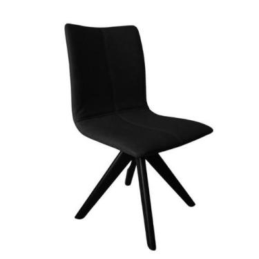 Imagem de Cadeira de jantar andy couro giratória - Modelar Art Moveis, Preto