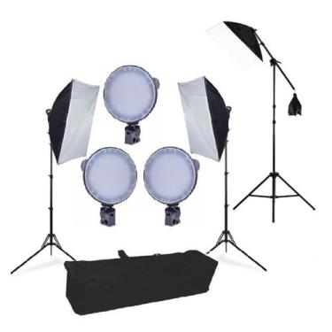 Imagem de Kit Estúdio 3 Softbox 50x70 + Tripé Girafa 2m, Luz Foto Vídeo - Lucace