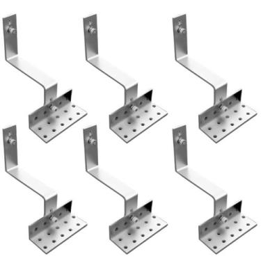 Imagem de Estrutura Suporte Linha C Placa Solar Telha Cerâmica Kit 06 - Perfil M
