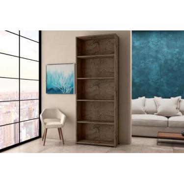 Imagem de Estante Livreiro 4 Prateleiras Castanho Suiça - Bela Casa Movelaria