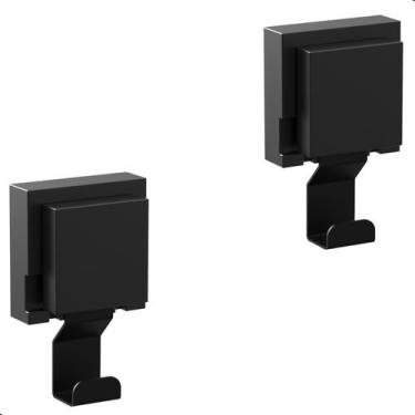 Imagem de Kit 2 Cabide De Parede Gancho Com Ventosa Preto Max - S3GShop