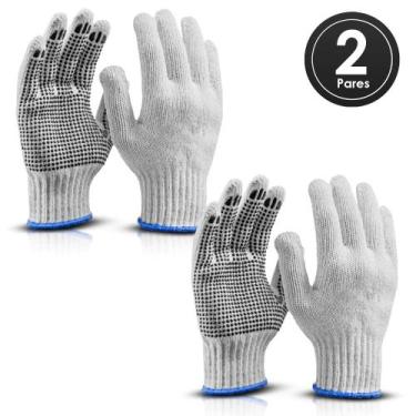 Imagem de Luva EPI Pigmentada Tricotada Reforçada Segurança 2 Pares - WORKER, UN