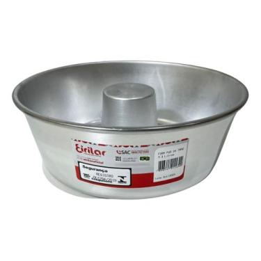 Imagem de Forma De Alumínio Para Bolo Pudim 24 Cm Furo Redonda Eirilar, Cinza