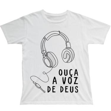 Imagem de Camiseta Algodão Gospel Jesus Cristão Frase Básica Estilo Evangélico -