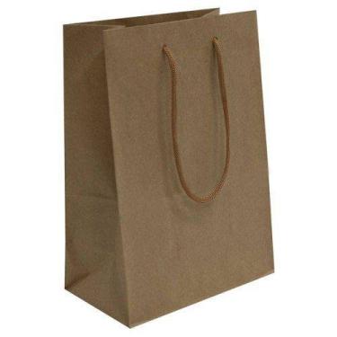 Imagem de 170 Sacolas De Presente Papel Kraft 25x17x6cm Bolsa Festa - On Store