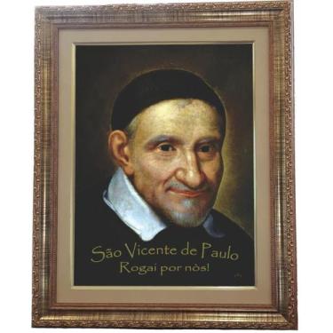 Imagem de Quadro São Vicente De Paulo, Mod.01, Tam. 53x43cm. Angelus