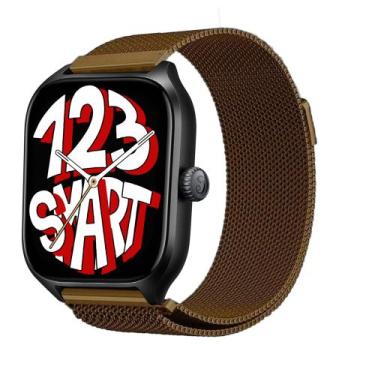 Imagem de Pulseira Milanese compatível com GTS4 A2168 / GTS 4 Mini A2176 - Marro