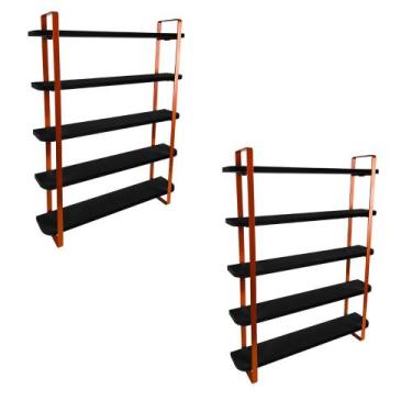 Imagem de kit com 02 Nicho Expositor Arusi 100 Esmaltes 5 Prateleiras - Loja da 