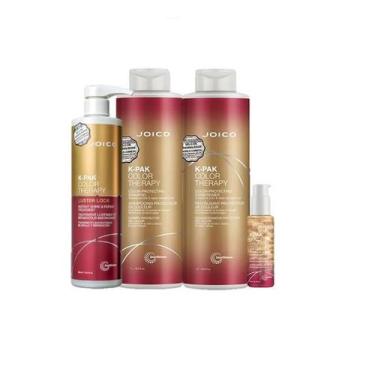 Imagem de Joico K-Pak Color Therapy Shampoo 1L Condicionador 1L Tratamento 500ml