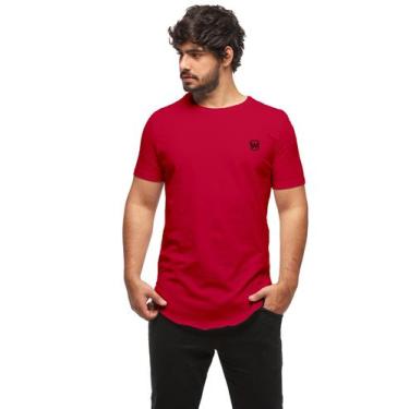 Imagem de Camiseta masculina plus size longline oversized swag manga curta wooks