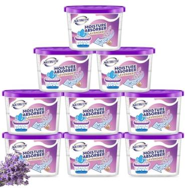 Imagem de NATRUTH Absorventes de umidade com aroma de lavanda, pacote com 9 desumidificadores de armário, eliminador de odores, absorvente de umidade sem cheiro, desumidificador de ar mais limpo para armário,