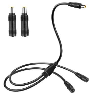 Imagem de PAEKQ Adaptador solar divisor de 8 mm, cabo combinador fêmea e macho DC8 mm cabo adaptador divisor Y para painel solar portátil estação de energia compatível com Jackery Goal Zero