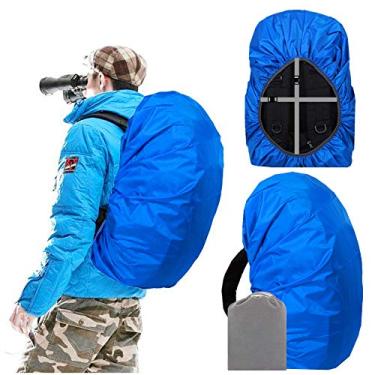 Imagem de Mochila impermeável Joy Walker com alças cruzadas antiderrapantes (15-90L), triplas camadas reforçadas para caminhadas, acampamento, viagem, ciclismo, Azul, Middle (for 30-40L backpack)