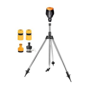 Imagem de Nishiyuenyi Aspersor de Tripé Giratório com Conector Rápido de 1/2 Polegada Aspersor de água Multifuncional para Regar Flores E Vegetais Resistente