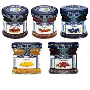 Imagem de Kit 5 Geleias Importadas Mini St Dalfour Sortidas Degustação - St. Dal