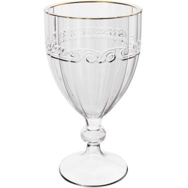 Imagem de Taça Cristal 330ml Fio de Ouro Imperial Lyor Avulsa Servir Sucos Água Drinks Mesa Posta