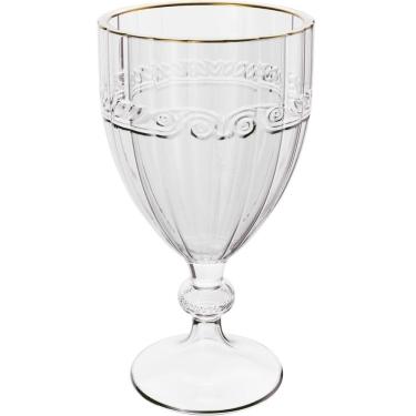 Imagem de Taça Cristal 330ml Fio de Ouro Imperial Lyor Avulsa Servir Sucos Água Drinks Mesa Posta