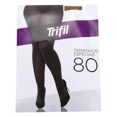 Imagem de Meia Calça Trifil Fio 80 Classica Opaca Tamanhos especiais Plus 6100, 