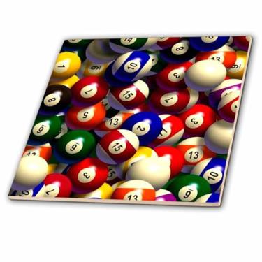 Imagem de 3dRose Bolas de bilhar para piscina - azulejo de cerâmica, 10 cm (ct_962_1)