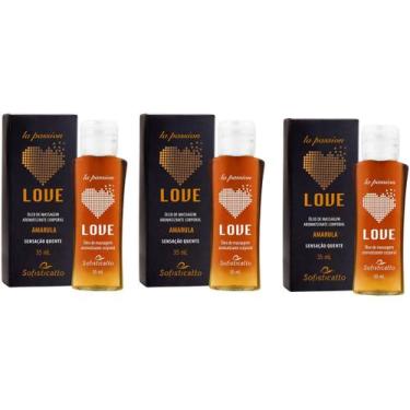 Imagem de Kit 3 Óleo de Massagem Sensação de Quente Beijavel Amarula - Sofistica