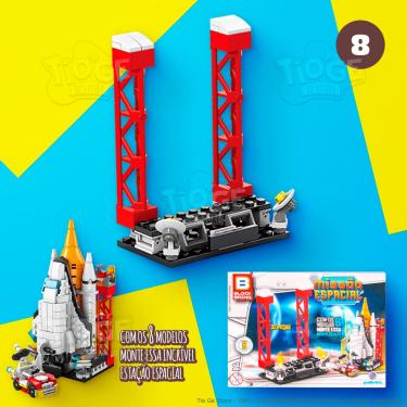 Imagem de Blocos de Montar e Desmontar Missão Espacial (Nº 8) Plataforma Colecionar Estação Especial Block Brinq 32 Peças