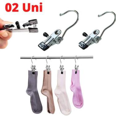 Imagem de Cabide com Pregador Clipe Roupa Sapato Antideslizante  2 Uni - Fuxing