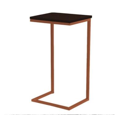 Imagem de Aparador Médio Base Bronze 70cm x 32cm - Trendy, Corino Marrom