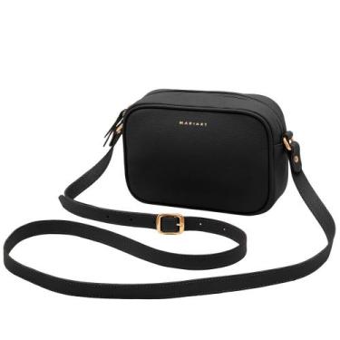 Imagem de Bolsa de Couro Mariart Mini Jeri, Preto