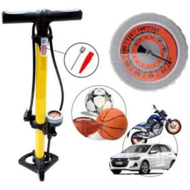 Imagem de Bomba De Ar Manual Para Carros Moto Boias Grandes Facil Uso - A.R Vari