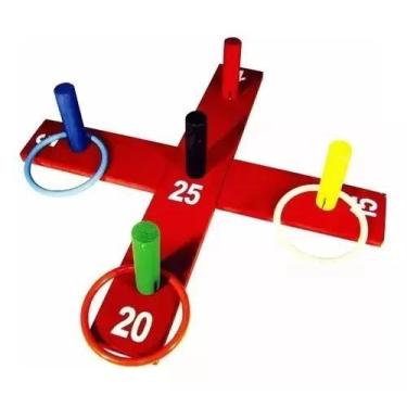 Imagem de Jogo de argolas em cruz brinquedo tipico festa junina - CARLU