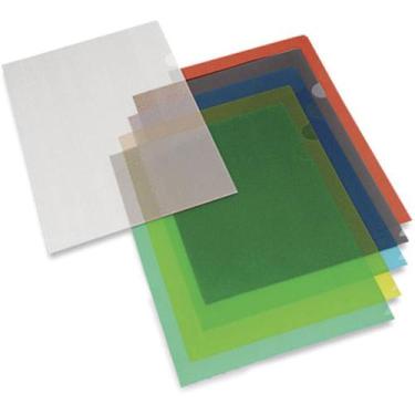 Imagem de Pasta L Ofício Cristal NEW Line Pacote com 10 - Polibras