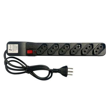 Imagem de Filtro De Linha Indusat 6 Tomadas Régua Com Fusível Cabo 1m